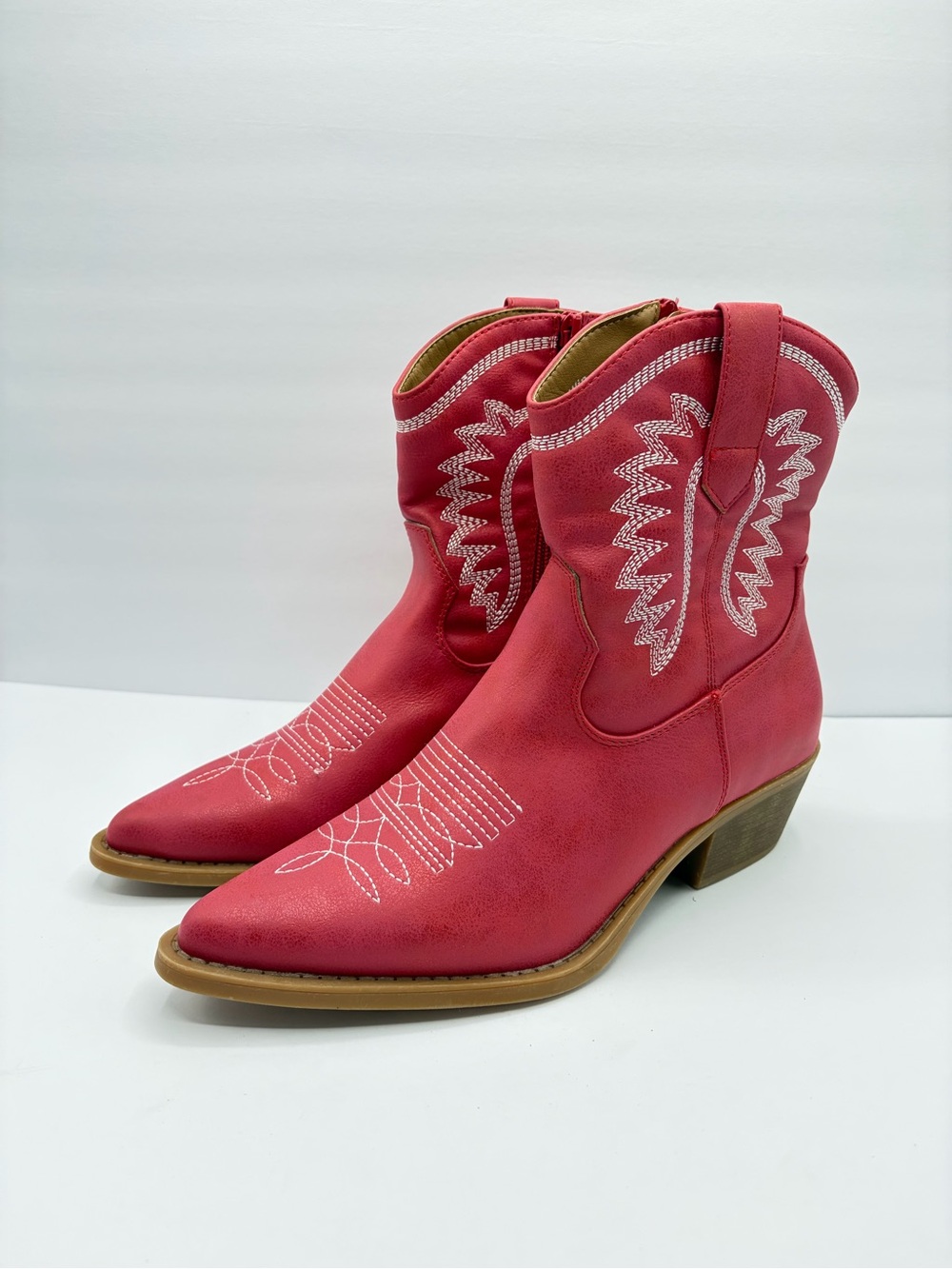 Global Win Women’s Size 8 Short Pink Cowgirl Boots Western Festival